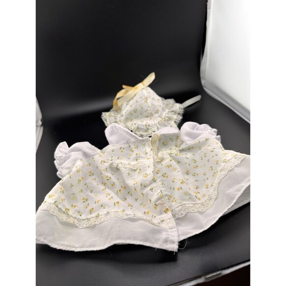Cabbage‎ Patch Kids Preemie Doll Coleco White Yellow Tulip Bonnet And Dress READ - Picture 10 of 14